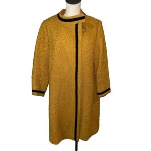 Bromleigh Women’s Vintage Boucle Wool Coat Jacket Size 10/No Tag Mustard Elegant